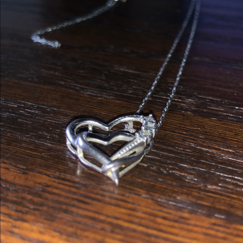 Kay Jewelers Diamond Accent Double Heart Necklace - Picture 4 of 11